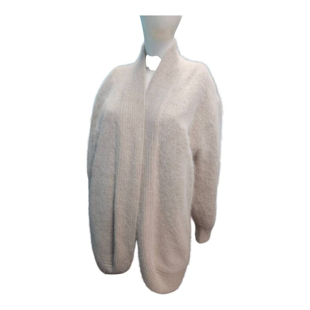 Jamie Angora Blend Cardigan Sweater Womens Medium  Rabbit Hair Wool - Picture 4 of 11